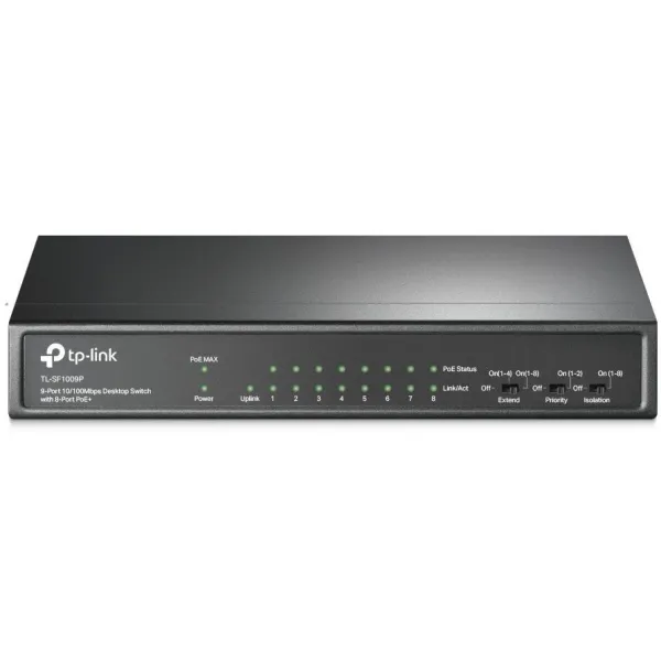 Комутатор мережевий TL-SF1009P TP-Link (TL-SF1009P)