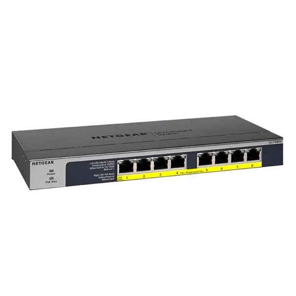 Комутатор мережевий GS108PP Netgear (GS108PP-100EUS) - Фото 3