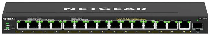 Комутатор мережевий GS316EP Netgear (GS316EP-100PES) - Фото 3