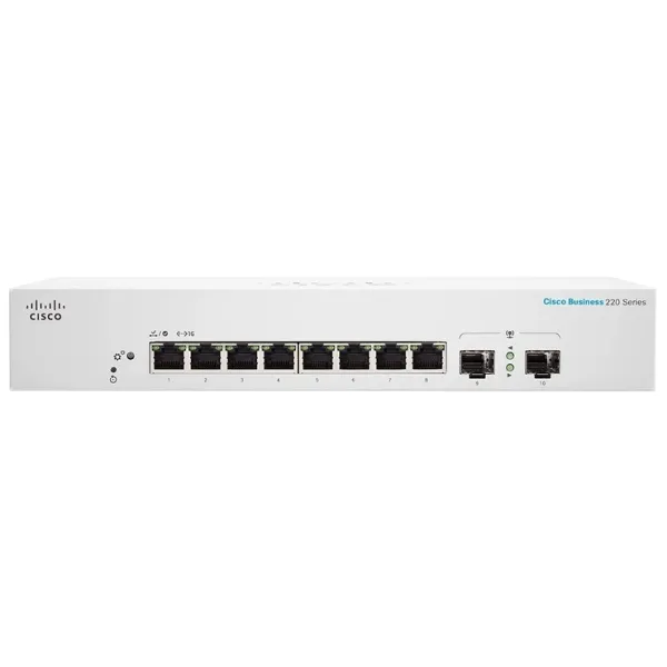 Коммутатор сетевой CBS220 Cisco (CBS220-8T-E-2G-EU)