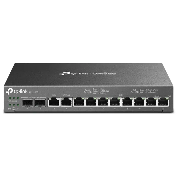 Маршрутизатор ER7212PC 8xGE LAN (8xPoE) TP-Link (ER7212PC)