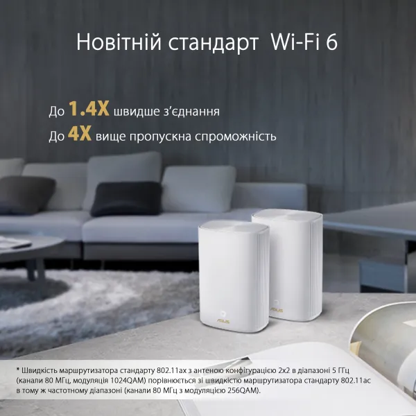 Маршрутизатор WiFi-Mesh ZenWiFi Hybrid XP4 AX1800 Asus (90IG05T0-BM9100) - Фото 8