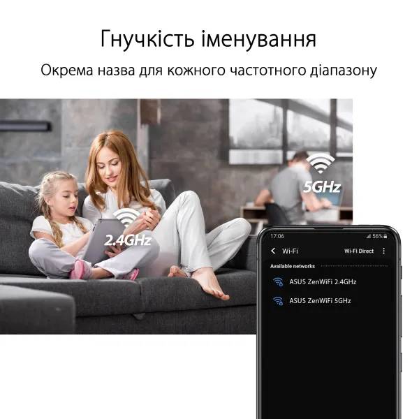 Маршрутизатор WiFi-Mesh ZenWiFi XD4 AX1800 Asus (90IG05N0-MO3RH0) - Фото 1
