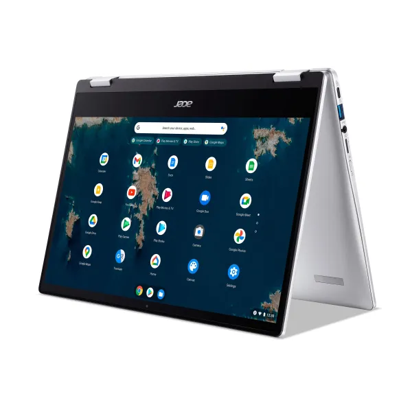 Ноутбук Chromebook Spin CP314-1HN 14" FHD IPS Touch, Intel P N6000, 8GB, F128GB, UMA, ChromeOS, серебристый Acer (NX.AZ3EU.002) - Фото 1