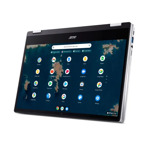 Ноутбук Chromebook Spin CP314-1HN 14" FHD IPS Touch, Intel P N6000, 8GB, F128GB, UMA, ChromeOS, серебристый Acer (NX.AZ3EU.002) - Фото 4