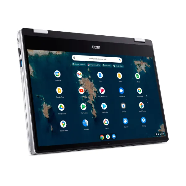 Ноутбук Chromebook Spin CP314-1HN 14" FHD IPS Touch, Intel P N6000, 8GB, F128GB, UMA, ChromeOS, серебристый Acer (NX.AZ3EU.002) - Фото 5