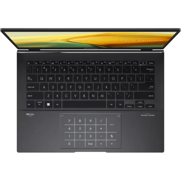 Ноутбук Zenbook 14 UM3402YA-KP751 14" WQXGA IPS, AMD R5-7430U, 16GB, F1TB, UMA, NoOS, Чорний ASUS (90NB0W95-M01C20) - Фото 1