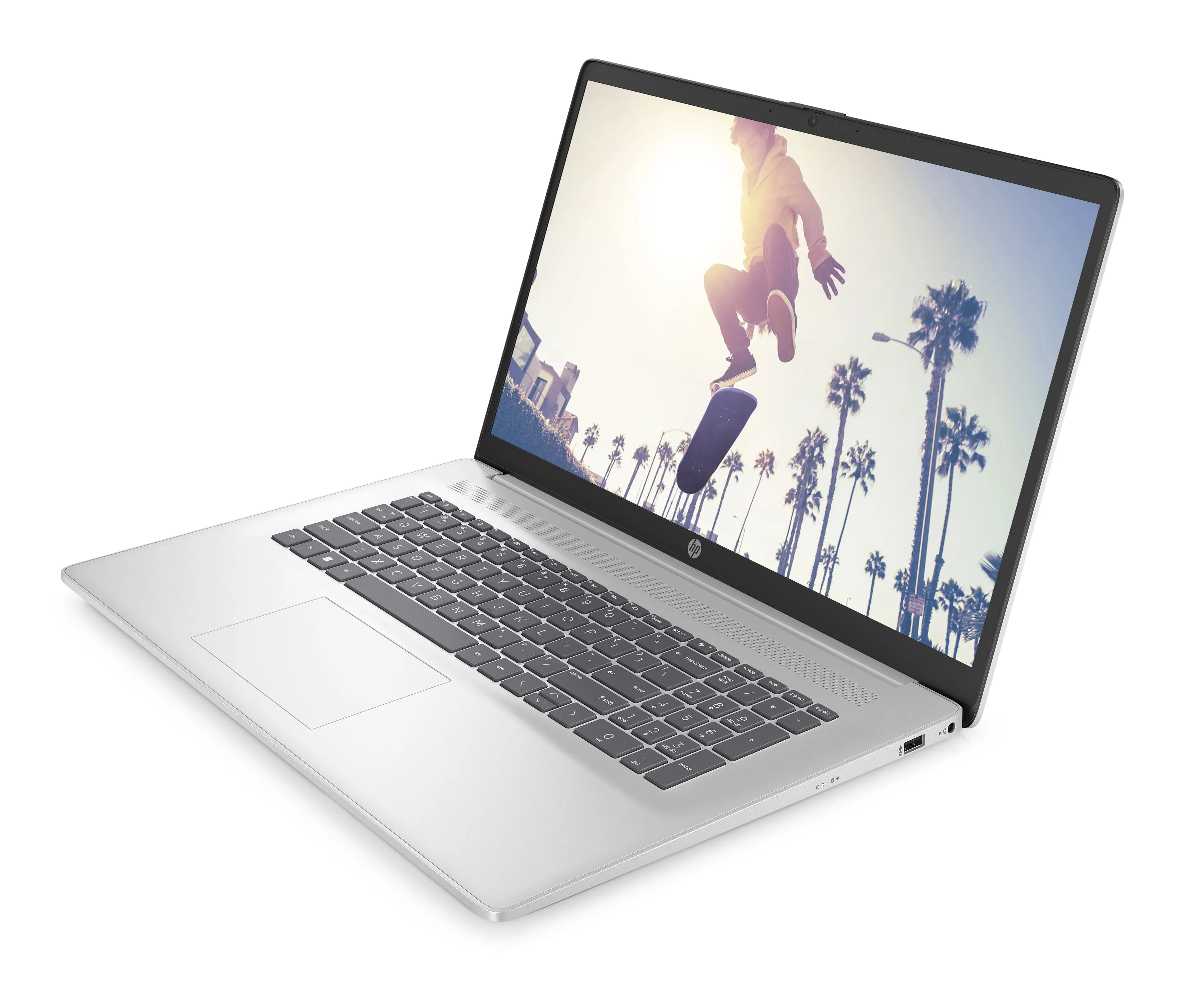 Ноутбук 17-cn3002ua 17.3" FHD IPS AG, Intel i7-1355U, 16GB, F1024GB, UMA, DOS, сріблястий HP (826W1EA) - Фото 2