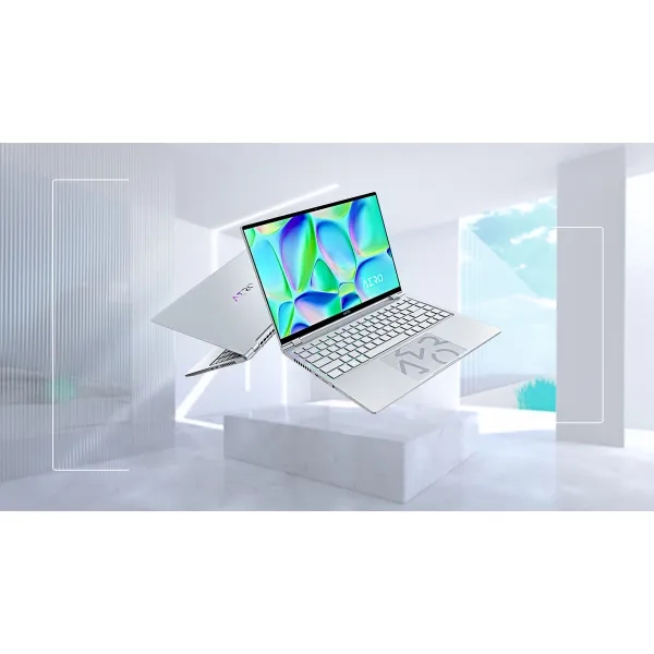 Ноутбук 14.0 QHD+ OLED 90Hz, Intel i7-13700H, 16GB, F1TB, NVD4050-6, W11, cеребристый AERO (AERO_14_BMF-72KZBB4SO) - Фото 7