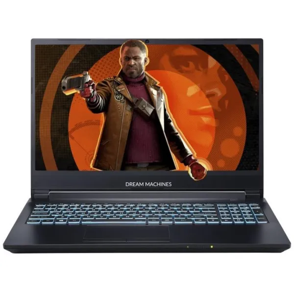 Ноутбук RG3060-15 15.6FHD IPS, Intel i7-12700H, 16GB, F1TB, NVD3060-6, DOS, черный Dream Machines (RG3060-15UA37)