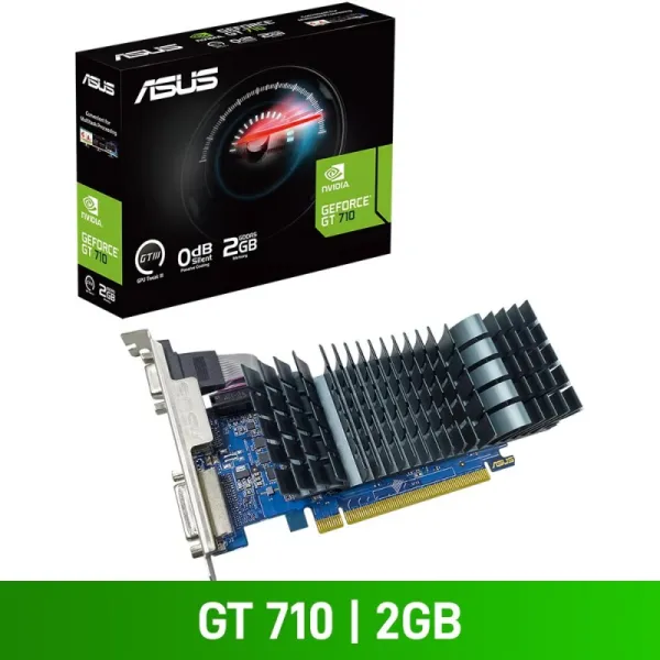 Видеокарта GeForce GT710 2GB, GDDR3 ASUS (90YV0ALA-M0NA00) - Фото 1