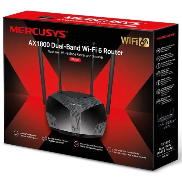Маршрутизатор MR70X AX1800 Mercusys (MR70X) - Фото 3
