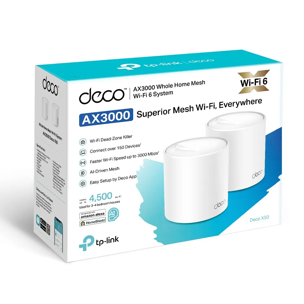 Маршрутизатор Deco X50 AX3000 TP-Link (DECO-X50-2-PACK) - Фото 5
