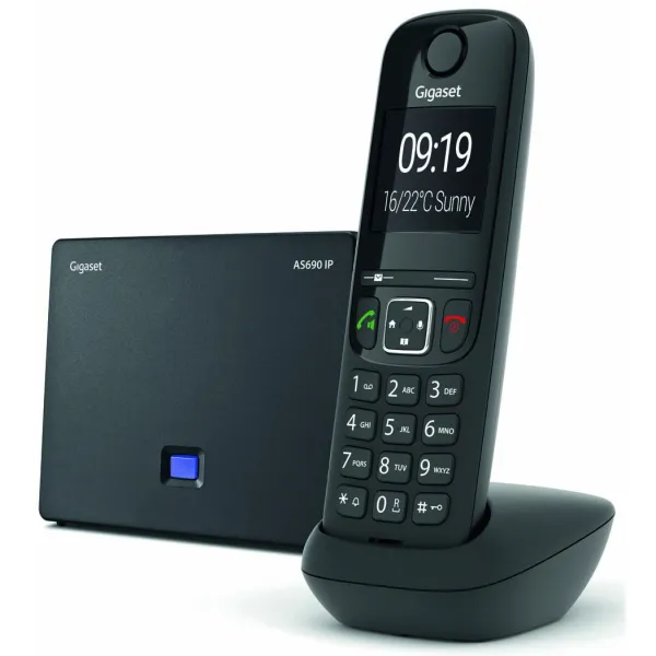 Радиотелефон IP DECT AS690 Black Gigaset (S30852H2813S301)