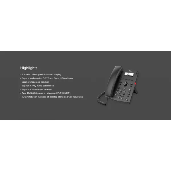 Телефон IP X301P Fanvil (X301P) - Фото 7