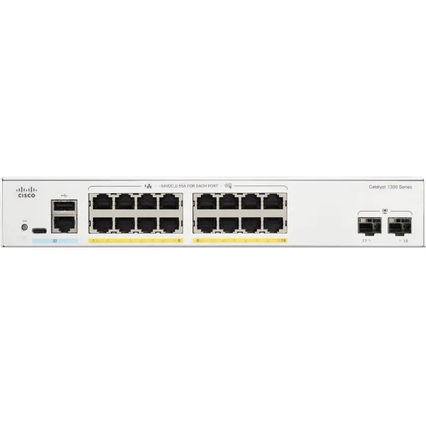 Комутатор Catalyst 1300 16xGE Cisco (C1300-16P-2G) - Фото 1