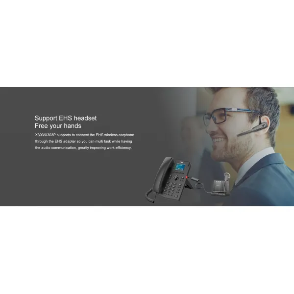 Телефон IP X303P 2xFE LAN Fanvil (X303P) - Фото 5