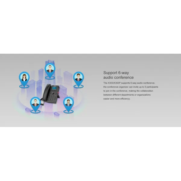 Телефон IP X303P 2xFE LAN Fanvil (X303P) - Фото 6