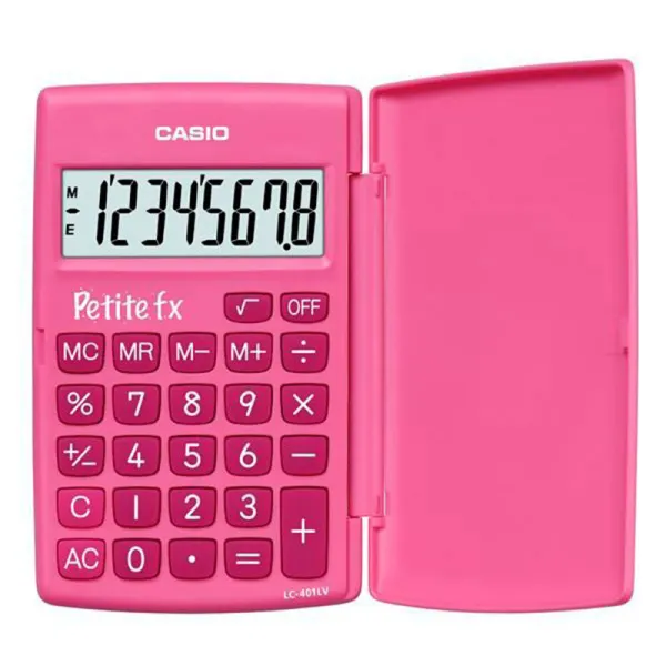 Калькулятор карманный 8 разрядов раскладной розовый Casio (LC-401LV-PK-W-A-EP)