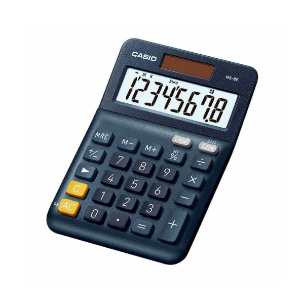 Калькулятор настольный 8 разрядов черный Casio (MS-8E-W-EP)