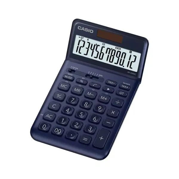 Калькулятор настольный 12 разрядов темно-синий Casio (JW-200SC-NY-W-EP)