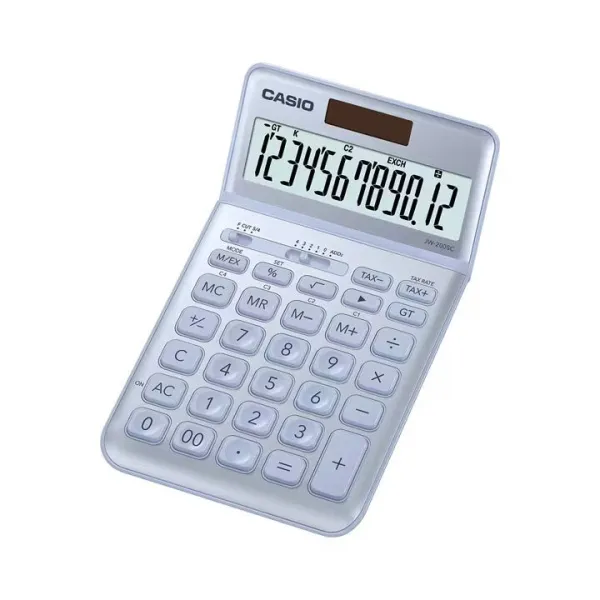 Калькулятор настольный 12 разрядов голубой Casio (JW-200SC-BU-W-EP)