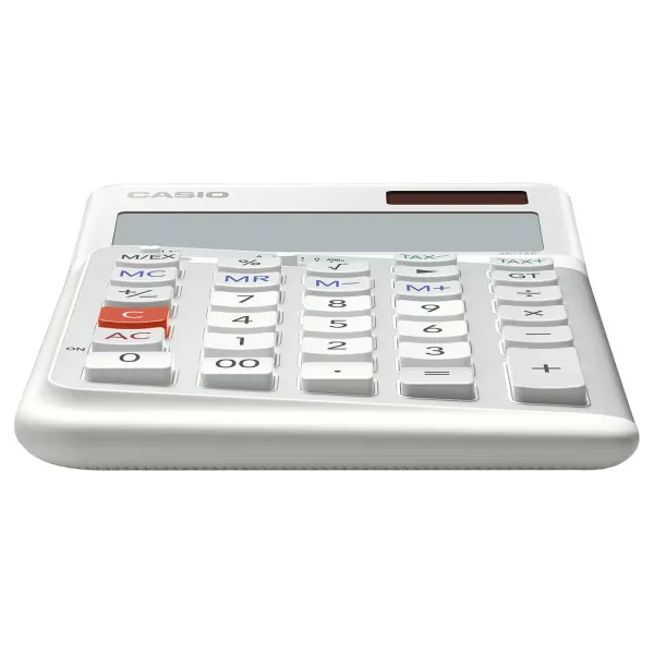 Калькулятор настольный 12 разрядов белый Casio (JE-12E-WE-WA-EP) - Фото 1
