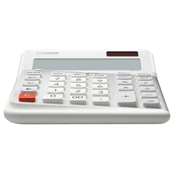 Калькулятор настольный 12 разрядов белый Casio (DE-12E-WE-WA-EP) - Фото 1