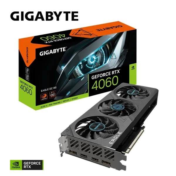 Відеокарта GeForce RTX 4060 8GB, GDDR6 GIGABYTE (GV-N4060EAGLE_OC-8GD) - Фото 4
