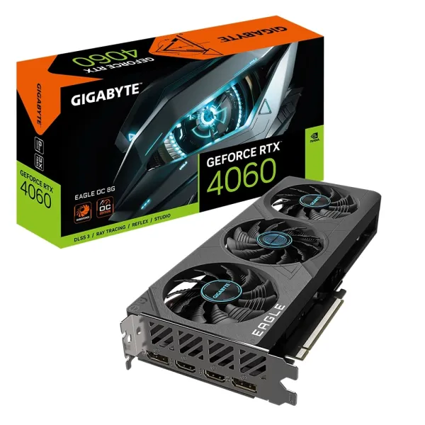 Відеокарта GeForce RTX 4060 8GB, GDDR6 GIGABYTE (GV-N4060EAGLE_OC-8GD) - Фото 5