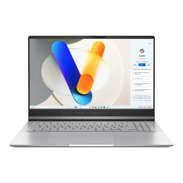 Ноутбук Vivobook S 15 M5506UA-MA043 15.6" 2.8K OLED, AMD R9-8945HS, 32GB, F1TB, UMA, NoOS, Сріблястий ASUS (90NB1473-M001R0)