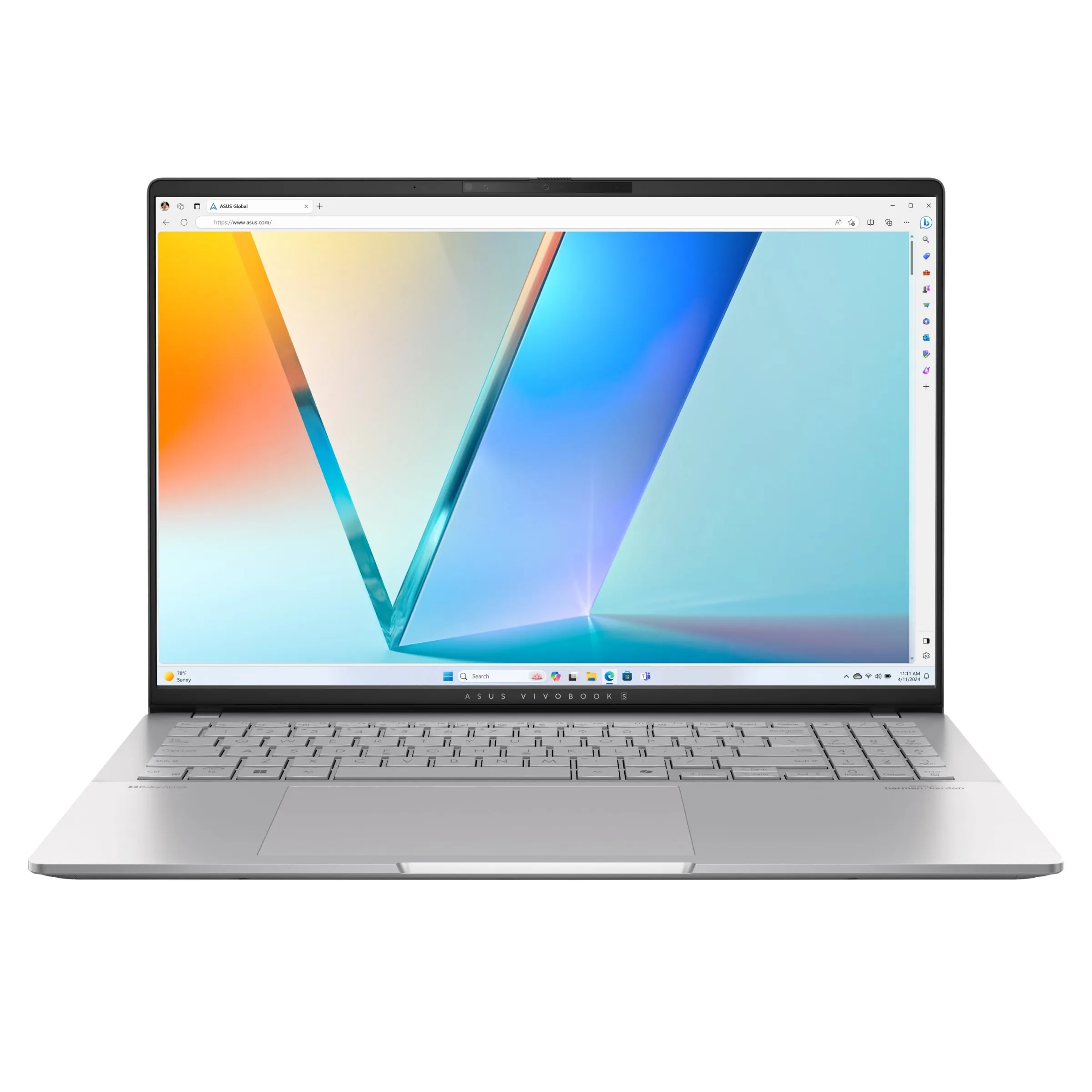Ноутбук Vivobook S 16 M5606UA-MX027 16" 3.2K OLED, AMD R7-8845HS, 32GB, F1TB, UMA, NoOS, Серебристый ASUS (90NB1483-M00130) Ноутбук Vivobook S 16 M5606UA-MX027 16" 3.2K OLED, AMD R7-8845HS, 32GB, F1TB, UMA, NoOS, Серебристый ASUS (90NB1483-M00130)