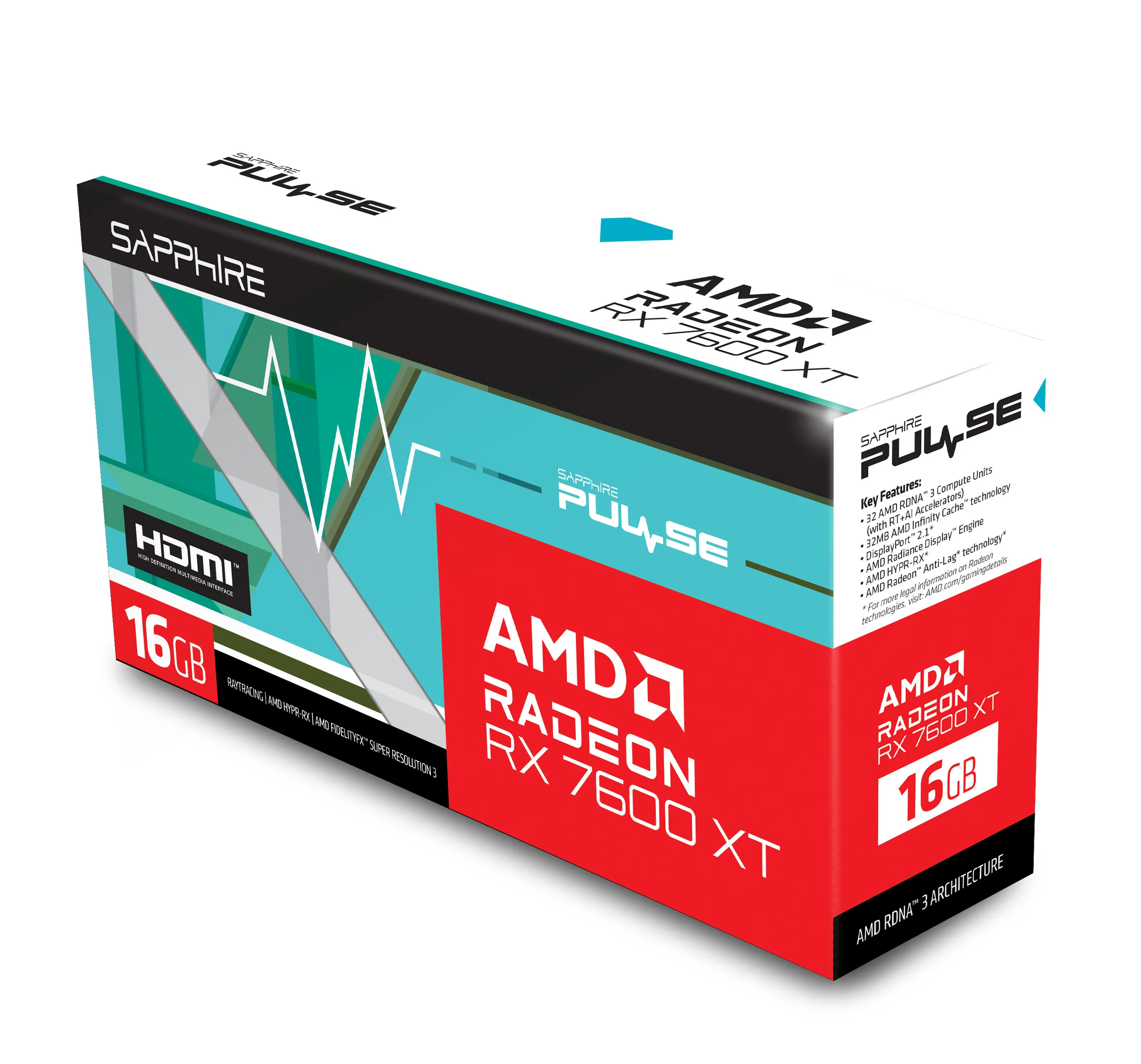 Відеокарта Radeon RX 7600 XT 16GB, GDDR6 SAPPHIRE (11339-04-20G) - Фото 8