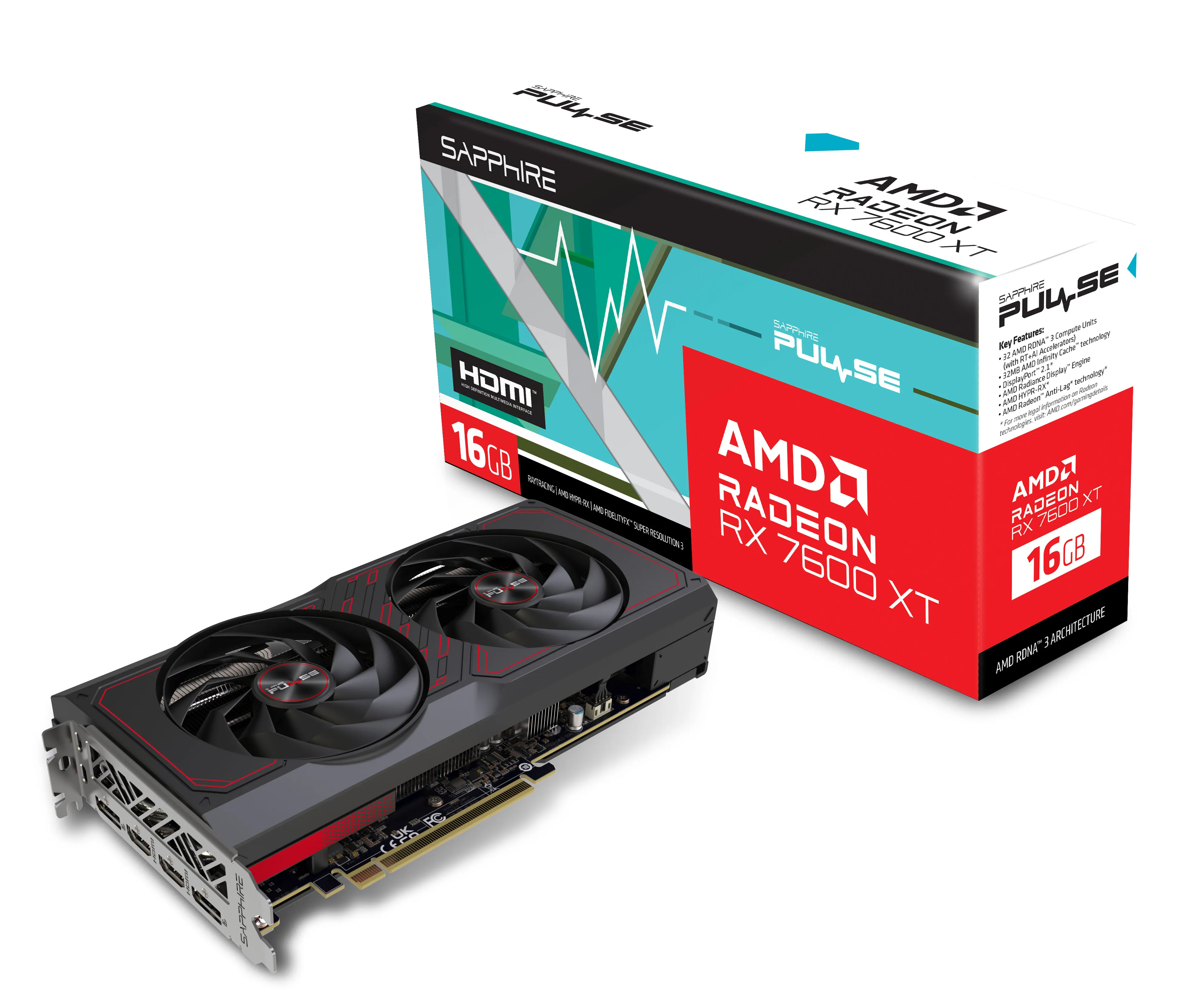 Відеокарта Radeon RX 7600 XT 16GB, GDDR6 SAPPHIRE (11339-04-20G) - Фото 5