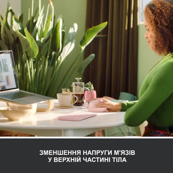 Миша бездротова WL/BT Lift Vertical Ergonomic, рожева Logitech (910-006478) - Фото 7