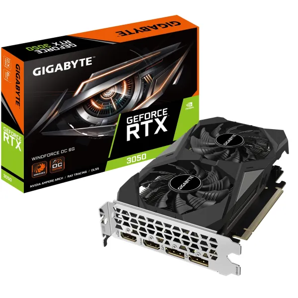 Видеокарта GeForce RTX 3050 6GB, GDDR6 GIGABYTE (GV-N3050WF2OC-6GD) - Фото 4