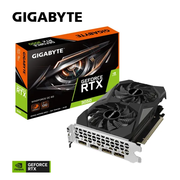 Видеокарта GeForce RTX 3050 6GB, GDDR6 GIGABYTE (GV-N3050WF2OC-6GD) - Фото 7