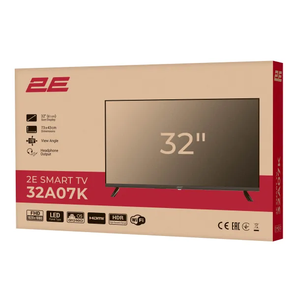 Телевізор 32" 2E LED FHD 60Hz Smart Android 2E (2E-32A07K) - Фото 3