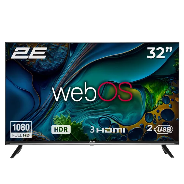 Телевізор 32" LED FHD 60Hz Smart WebOS 2E (2E-32A07KW)