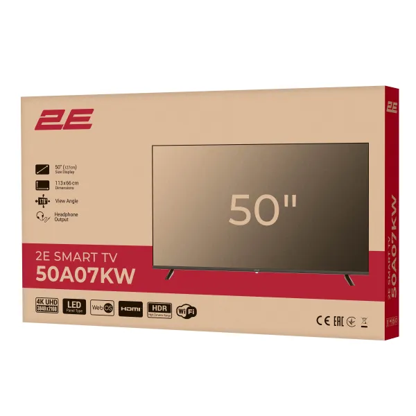 Телевізор 50" LED 4K 60Hz Smart WebOS 2E (2E-50A07KW) - Фото 13