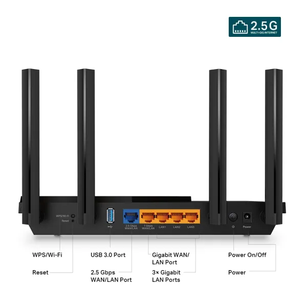 Маршрутизатор ARCHER AX55 PRO AX3000 TP-Link (ARCHER-AX55-PRO) - Фото 3