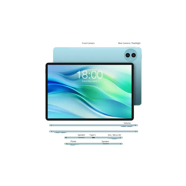 Планшет P50 11" 6ГБ, 128ГБ, LTE, 8000мА•ч, Android, голубой Teclast (6940709686232) - Фото 11