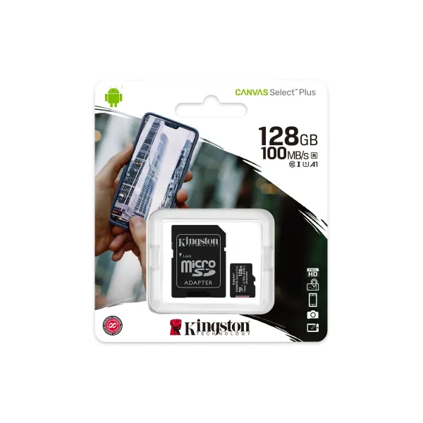 Карта памяти microSD 128GB C10 Kingston (SDCS2/128GB) - Фото 2