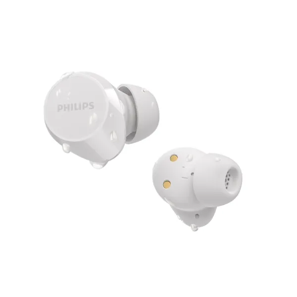 Навушники бездротові TWS BT 5.3 IPX4 SBC Touch control білі Philips (TAT1209WT/00) - Фото 1