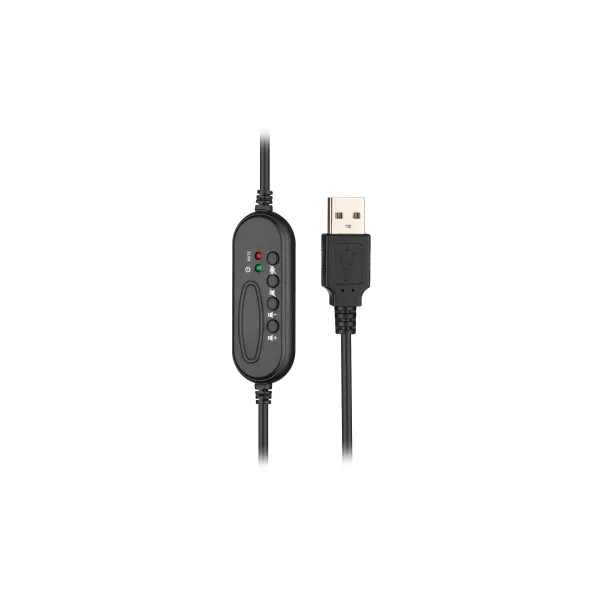 Гарнитура ПК стерео USB On-ear omni-mic 2м чёрная 2E (2E-CH12SU) - Фото 2