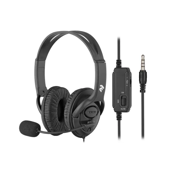 Гарнитура ПК стерео Over-ear mini-jack omni-mic 1.2м чёрная 2E (2E-CH13SJ)