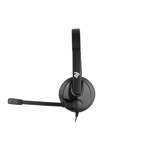 Гарнитура ПК моно On-ear mini-jack omni-mic 1.2м чёрная 2E (2E-CH12MJ) - Фото 1