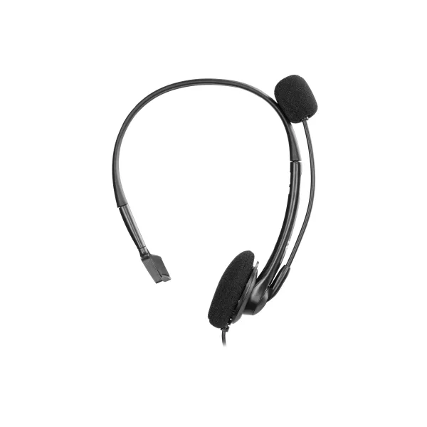 Гарнітура ПК моно On-ear mini-jack omni-mic 1.2м чорна 2E (2E-CH11MJ) - Фото 2
