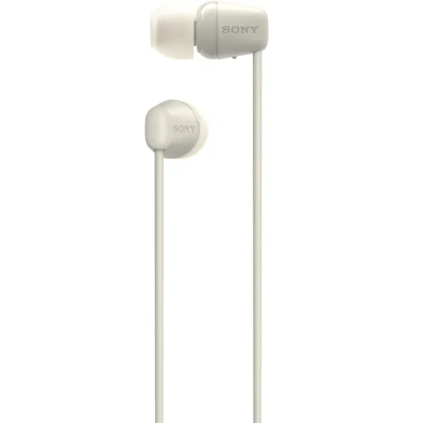 Наушники беспроводные In-ear BT 5.0 IPX4 SBC AAC Mic бежевые Sony (WIC100CCE70) - Фото 1