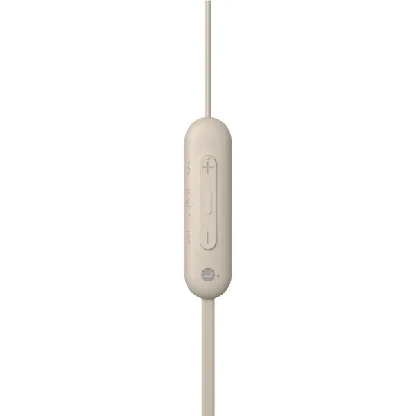 Наушники беспроводные In-ear BT 5.0 IPX4 SBC AAC Mic бежевые Sony (WIC100CCE70) - Фото 2